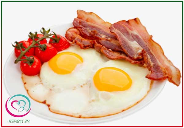 تخم مرغ و گوشت - ترکیب های غذایی بدهضم و مضر